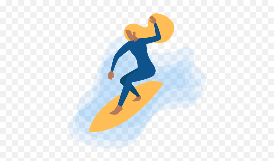 Free Lady Enjoying Surfing In Sea Illustration Download - Surfing Png,Water Surface Png