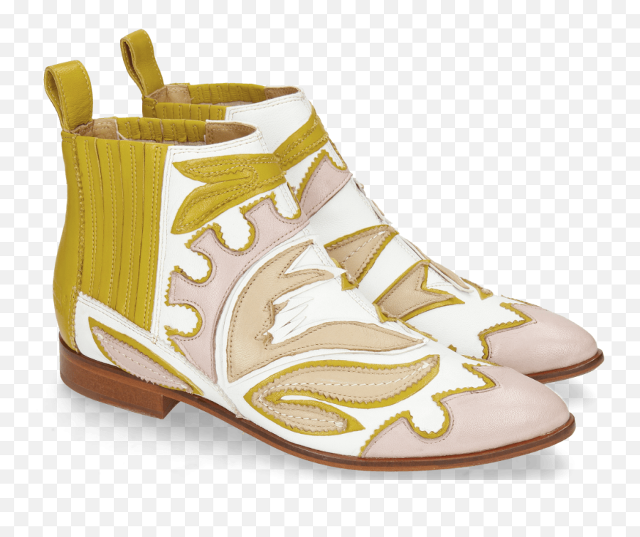 Jessy 42 Nappa White Rose Beige Yellow Melvin U0026 Hamilton - Ankle Boot Png,White Rose Transparent