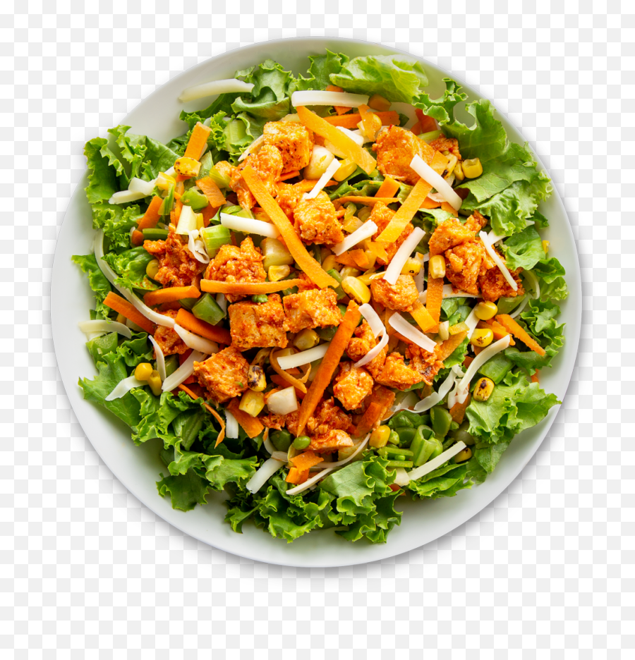 Buffalo Chicken Ranch Salad - Salad Transparent Png Top Down,Salad Transparent