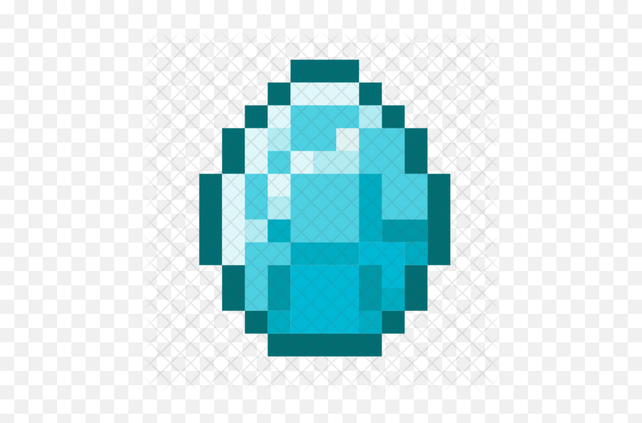Minecraft Diamond Icon Of Flat Style - Minecraft Diamond Png,Minecraft Sign Png