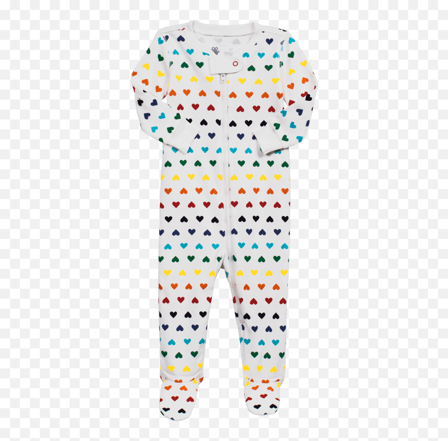 Primary Rainbow Heart Footie Pajamas 20 These - Unisex Png,Rainbow Heart Png