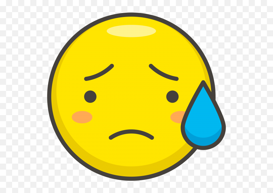 Sad But Relieved Face Emoji Clipart - Sad Face Happy Face Png,Sad Face Emoji Transparent