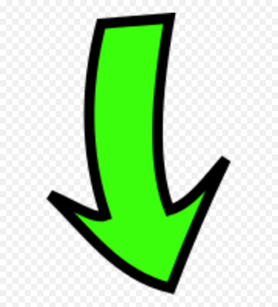 Arrow Pointing Down Curved - Green Curved Arrow Clip Art Arrow Pointing Down Png,Curved Arrows Png