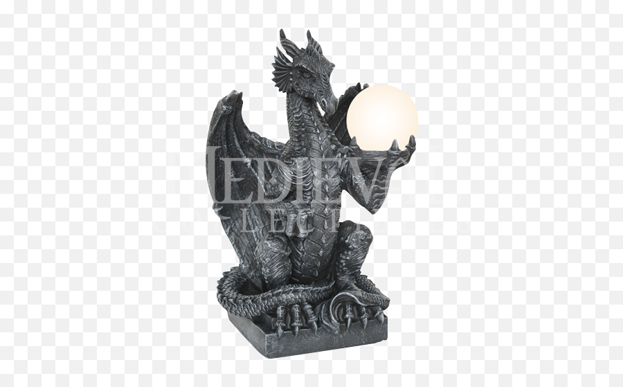 Dragon Orb Table Lamp Light Medieval Statue Png Glowing