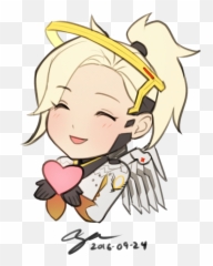 Nancy Teeple Khrysm - Reaper And Mercy Chibi Png,Mercy Overwatch Png