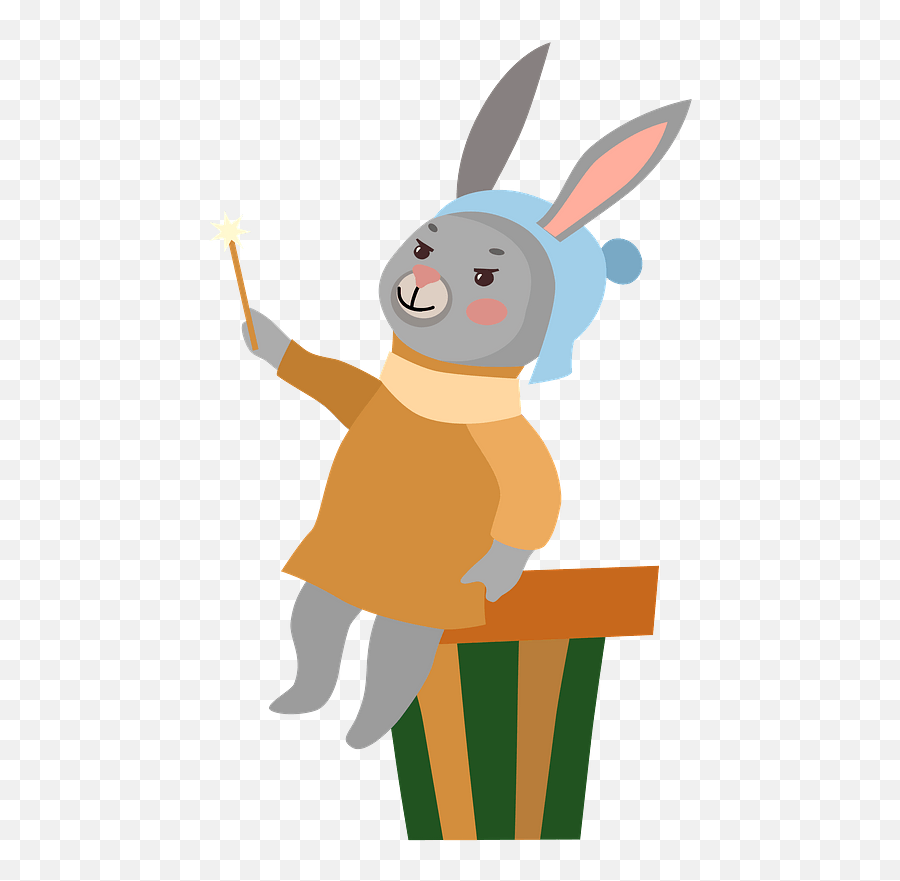 Bunny With A Magic Wand Clipart Free Download Transparent - Happy Png,Magic Wand Png