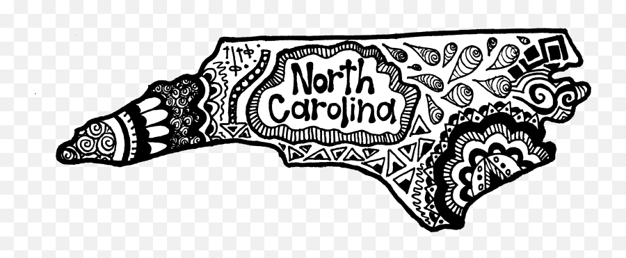 North Carolina Zentangle - Zentangle North Carolina Png,North Carolina Png