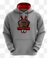 Jhonson Tv Logo Hoodie - GreyRed png