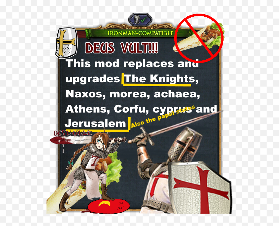 Crusaders Unit Packdeus Vult Edition - Skymods Crusader Units Pack Eu4 Png,Mount And Blade Warband Logo