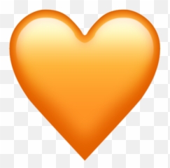 Heart Emoji - Iphone Orange png