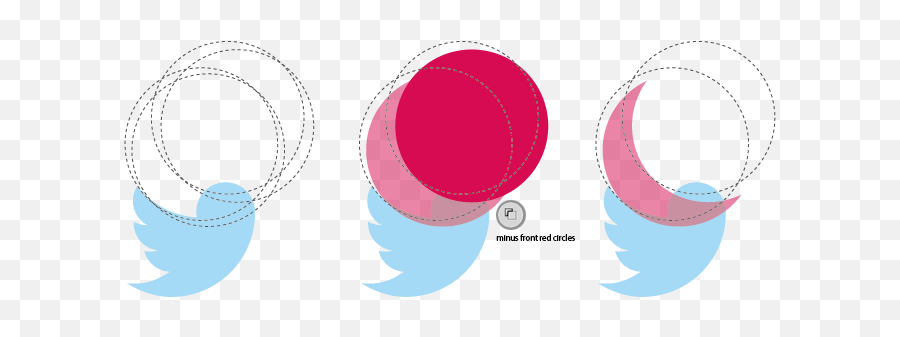 Reconstruct The Twitter Icon Using Circle Shapes - Twitter Logo Design Circle Png,Cool Circle Designs Png