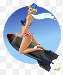 Download Pin - Up Pinup Model Png Image With No Background Ww2 Bomber Nose Art Png,Pin Up Png