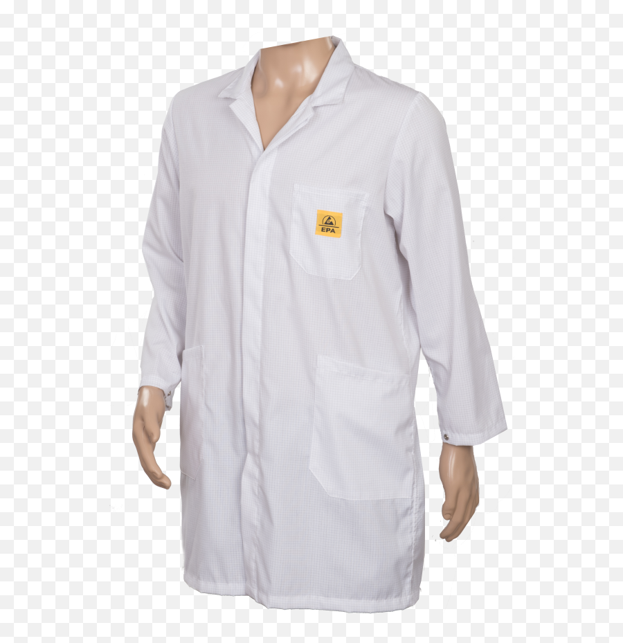 Download Hd Esd Lab Coat White - Long Sleeve Png,Lab Coat Png