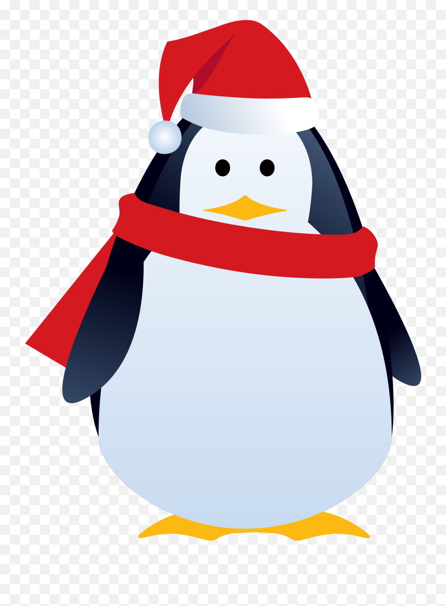 Santa Clipart Tie Transparent Free For Download - Christmas Penguin Transparent Png,Cartoon Santa Hat Transparent
