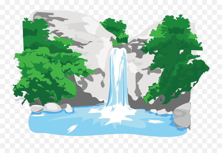 Waterfall Clipart Transparent - Waterfall Clipart Transparent Background Png,Waterfall Transparent