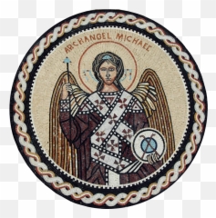 Archangel Saint Michael Mosaic Icon - St The Circle png
