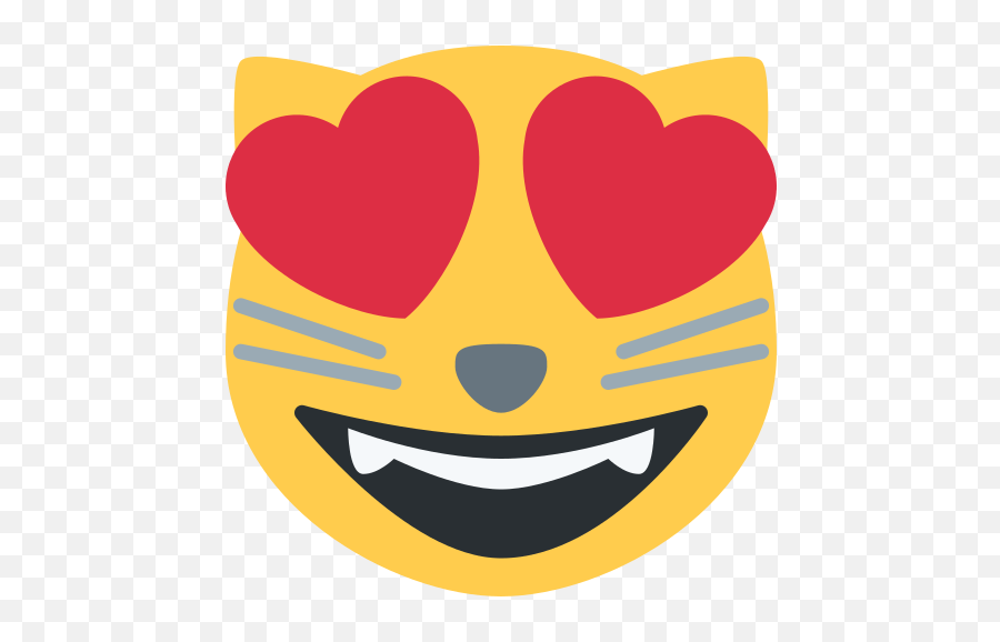 Smiling Cat Face With Heart - Eyes Emoji Meaning And Pictures Cat Heart Eyes Emoji Png,Cat Meme Icon