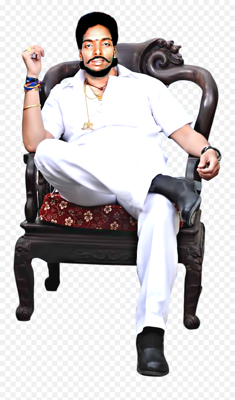 Muthu G Png - Sitting,Suspenders Png
