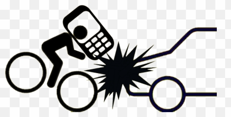 Filedistracted Bicyclist - Safety Driving Png
