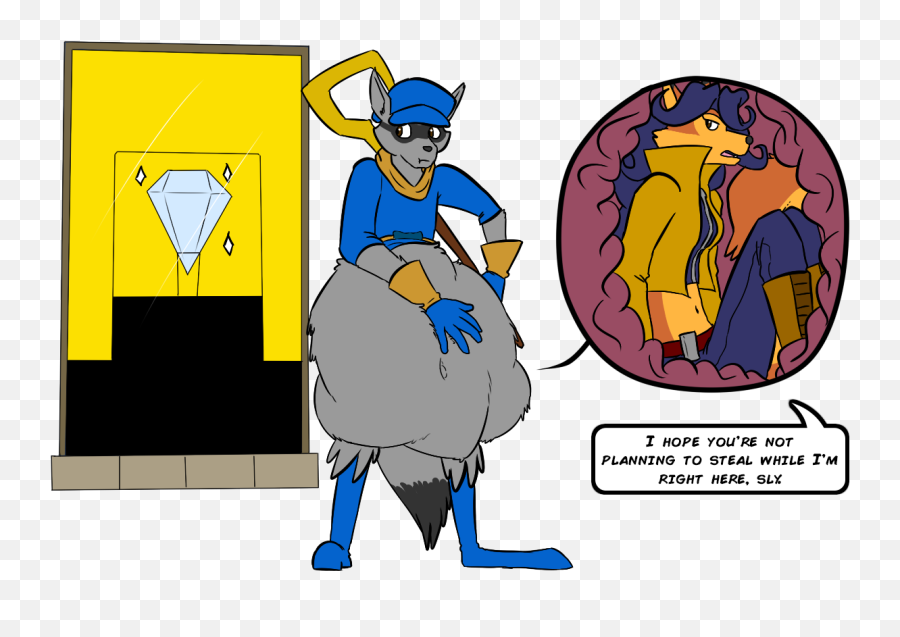 Sly Cooper Carmelita Vore - Sly Cooper X Carmelita Png,Sly Cooper Png