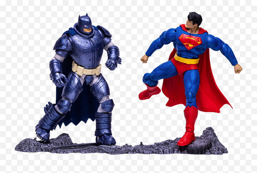 Dc Multiverse Action Figure 2 Pack Batman The Dark Knight Returns Superman Vs - Superman The Dark Knight Returns Mcfarlane Png,Superman Icon Pack