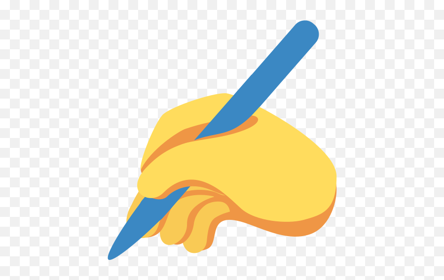 Writing Hand Emoji Meaning With Pictures From A To Z - Writing Hand Cartoon Png,Hand Emoji Png