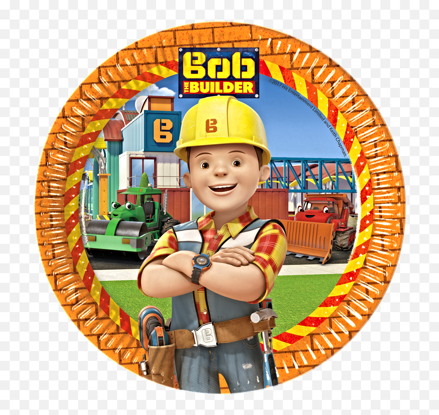 Bob The Builder Paper Plates - Bob The Builder Party Supplies Png,Bob The Builder Png