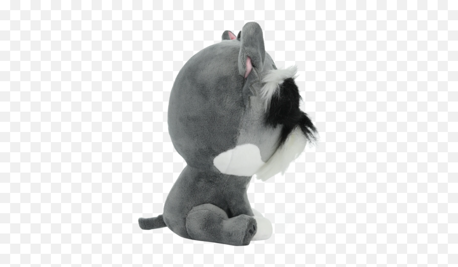 Makeship Pluto Living Plush Gray U0026 White Schnauzer Puppy Dog - Soft Png,Jw Icon Curve Elevated Dog Bowl Feeder