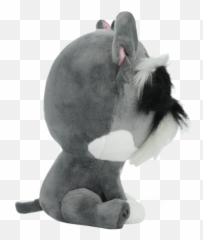 Makeship Pluto Living Plush Gray U0026 White Schnauzer Puppy Dog - Soft png