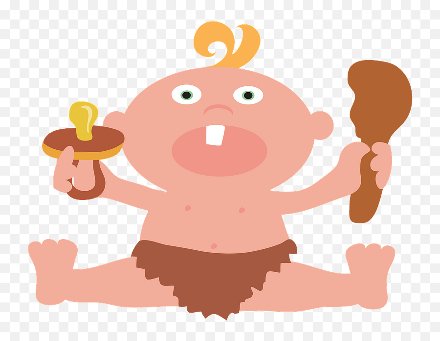 Caveman Baby Clipart Free Download Creazilla - Illustration Png,Caveman Png