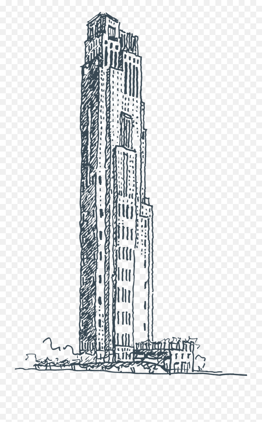 Michael Van Valkenburgh U0026 Robert Sternu0027s Vision For One - Architecture Skyscraper Plan Png,Chicago Skyline Png