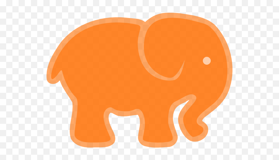 Orange Elephant Clip Art - Vector Clip Art Indian Elephant Png,Elephant Clipart Transparent
