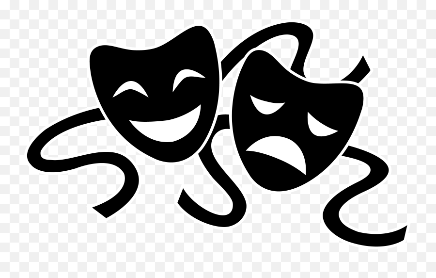 Theater Mask Clipart - Drama Silhouette Png,Drama Masks Png