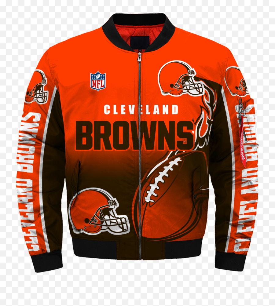 Officially - Licensednflclevelandbrownsclassicbrownsofficialteamcolors U0026 Officialbrownsteamlogosclassicbomberflightjacketnewcustom Logos And Uniforms Of The New York Jets Png,Patriotic Logos