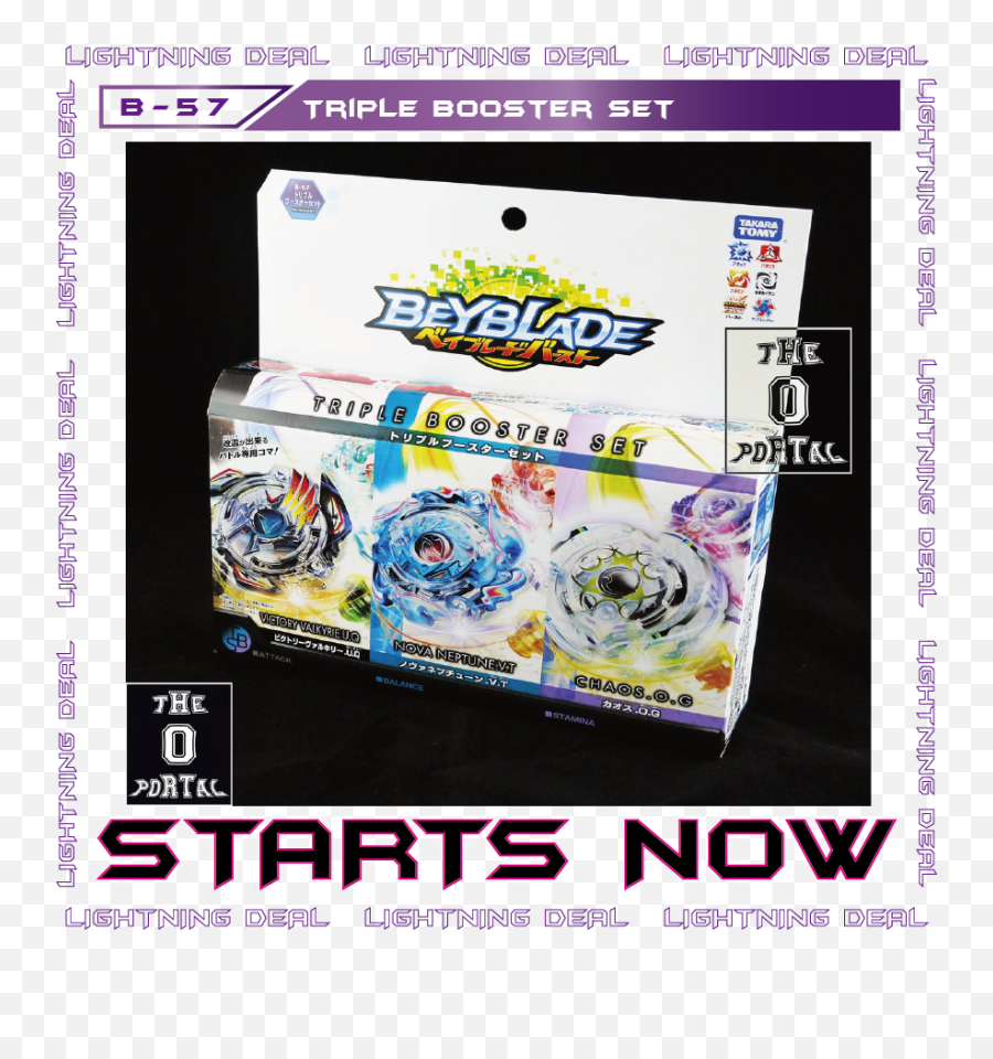 Takara Tomy Beyblade Burst B57 Triple Booster Set Verno Nfc Png