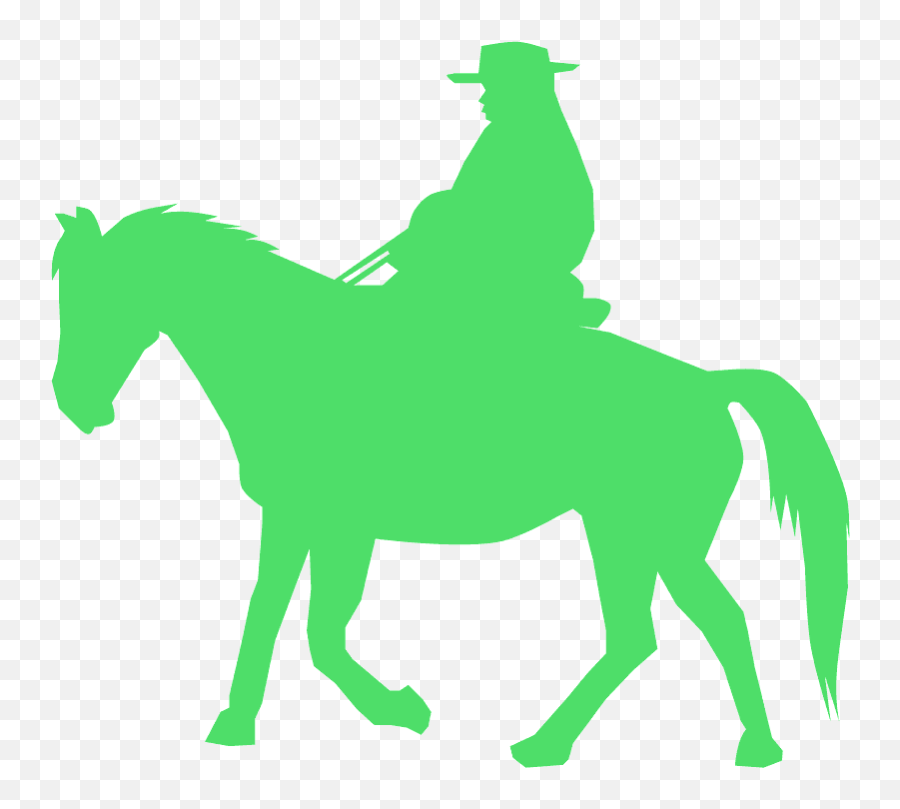 Cowboy Riding Horse Silhouette - Transparent Horse Silhouette Clip Art Png,Cowboy Silhouette Png