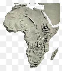 Africa Relief Map 2 Geology Art - Africa Relief Map Png,Africa Map Png