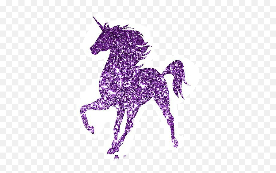 Unicorn Unicorns Glitter Purple White - Glitter Unicorn Png,Purple Glitter Png