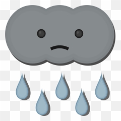 Sad Rain Cloud Png Transparent - Background