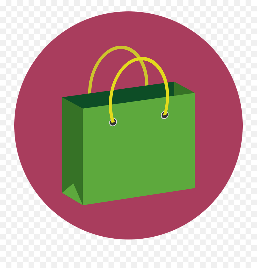 Flat Design 3d Shopping Bag - Circle Png,Shopping Bag Icon Png