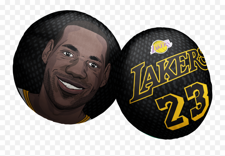 Download Hd Lebron James Lakers Pillow - Smile Png,Ness Png