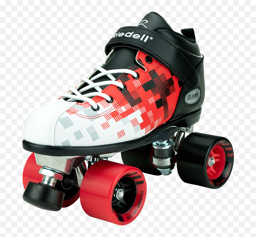 Riedell Black - Red Dart Pixel Roller Skate Set Riedell Dart Skates Png,Roller Skates Png
