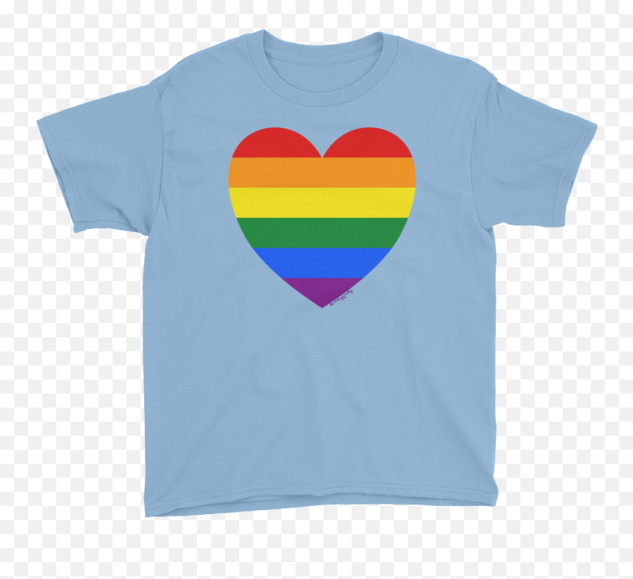 Rainbow Heart Youth T - Shirt Thoughts During School Shirt Png,Rainbow Heart Png
