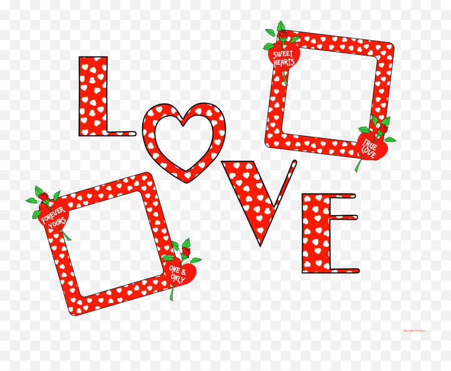 Happy Valentines Day Love Png Transparent Image - Free Love Background Frame Png,Pillow Transparent Background