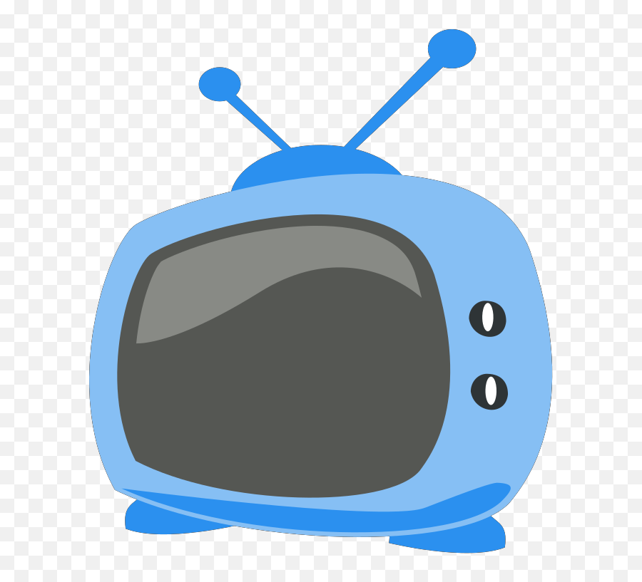 Blue Cartoon Tv Clip Art - Radio Waves Used In Television Png,Cartoon Tv Png