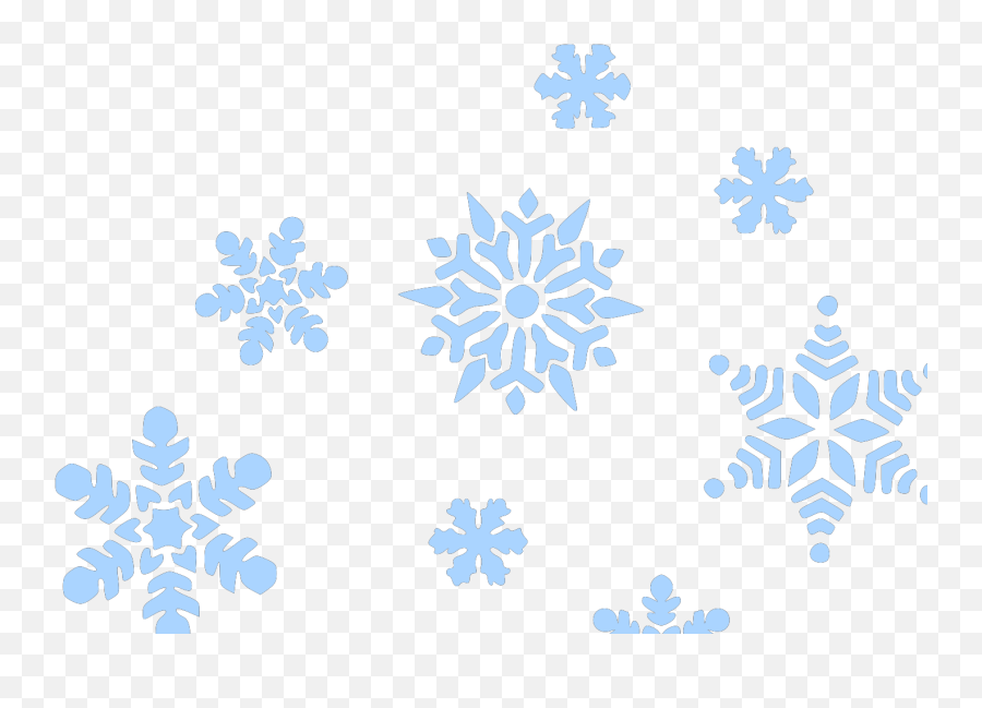Blue Snow Falling Clip Art - Snowflake Clipart Png,Snowflakes Falling Png