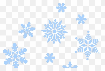 Blue Snow Falling Clip Art - Snowflake Clipart Png,Snowflakes Falling Png