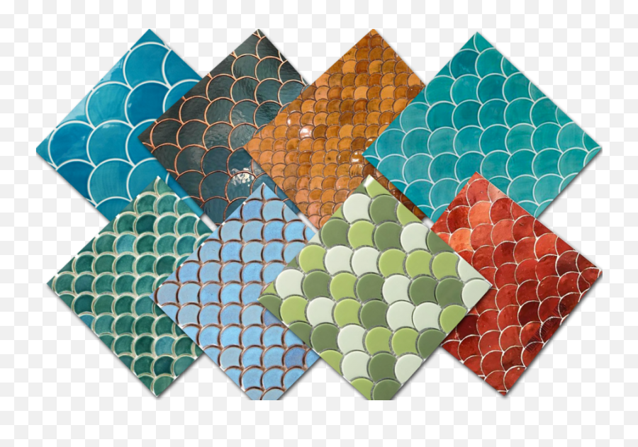 Moroccan Tiles Factory Fish Scale Tile - Decorative Png,Fish Scales Png