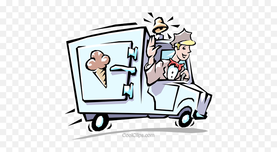 Ice Cream Truck Royalty Free Vector Clip Art Illustration - Ice Cream Truck Clip Art Png,Ice Cream Truck Png
