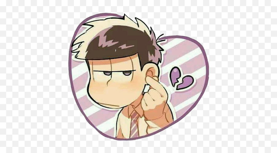 Sticker Osomatsu - San Sticker By Zakuro Martinez Anime Boy Doing Finger Heart Png,Osomatsu Transparent